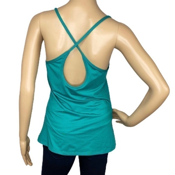 FABLETICS Teal Penny Criss Cross Back Tank Top Size Small - Picture 3 of 7